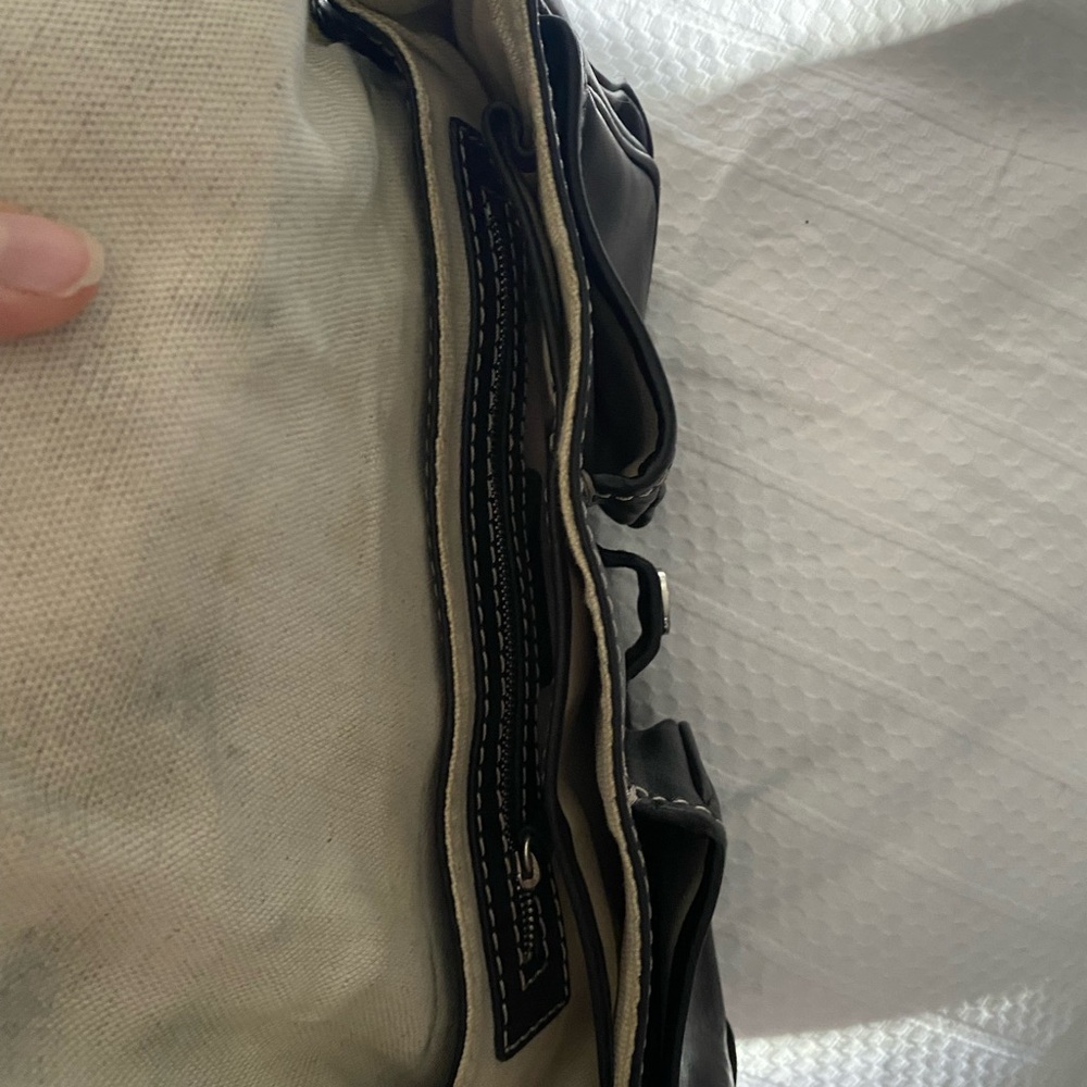 Michael Kors Black Leather Shoulder Bag with Buckle - Picture 13 of 14